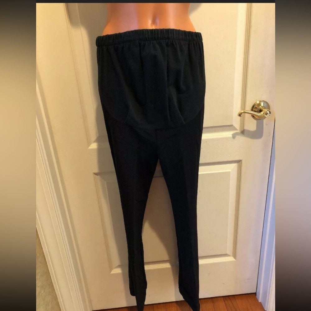MOTHERHOOD MATERNITY Black Ponte Knit Pants Size S Small $89 EUC